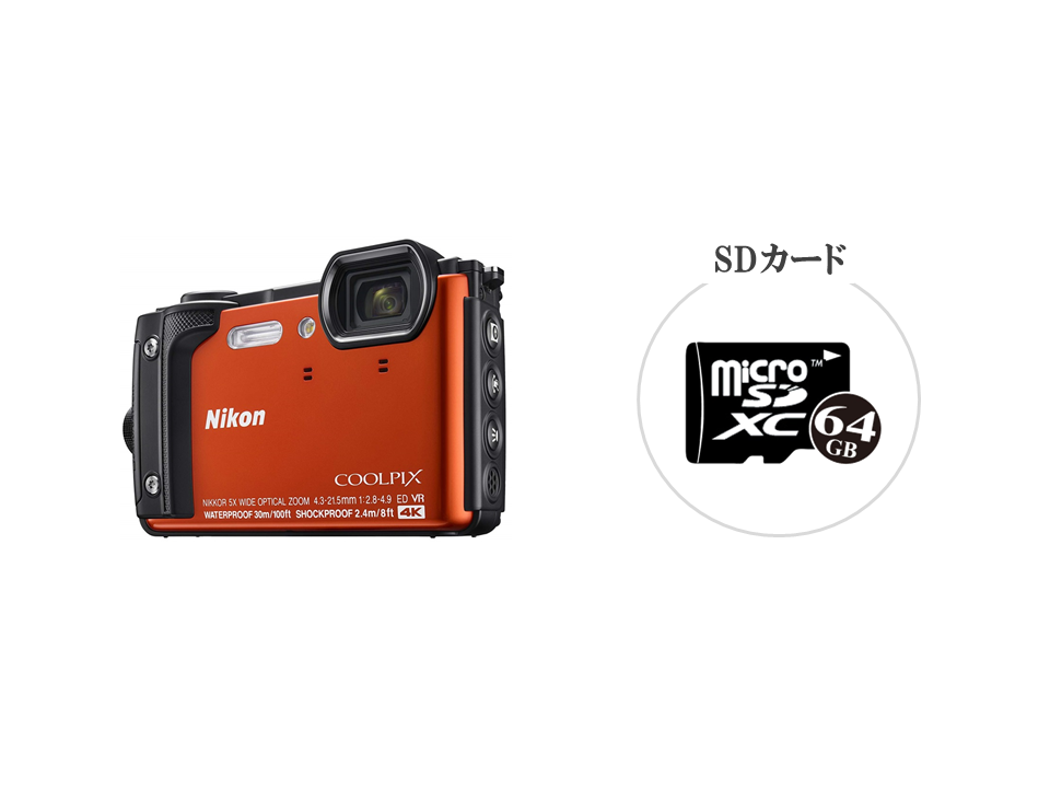 Nikon 防水カメラ COOLPIX W300 1ヶ月～ ニコン [月額レンタル]