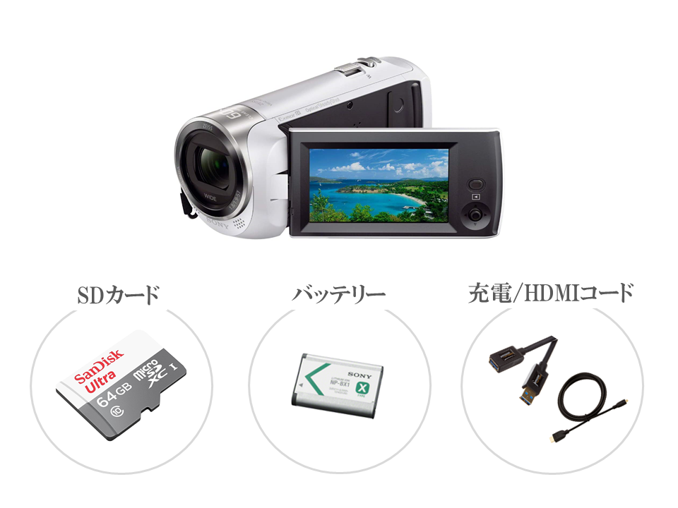 SONY HDR-CX470(W)　ハンディカム ビデオカメラ