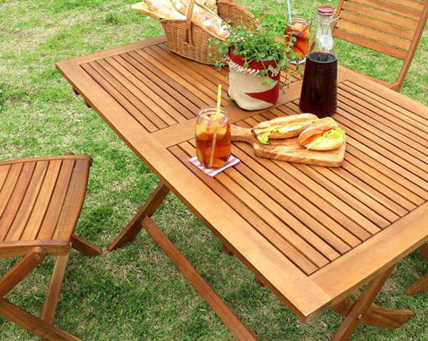 市場 ガーデンテーブル おしゃれ 木製 ガーデンチェア ナチュラル 木製