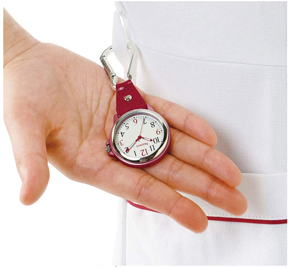ナースウォッチ ブルー シンプルな時計盤で見やすい！脈拍計測 心拍 看護士 新品