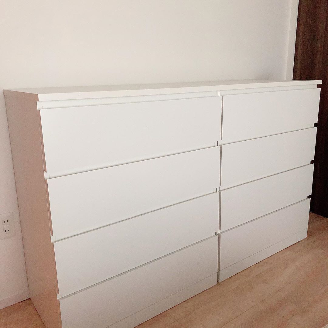 美品 IKEA イケア MALM マルムチェスト 引き出し×6 - 収納家具