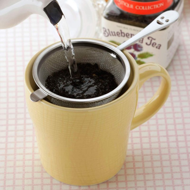 Ipow 茶こし ティーストレーナー ステンレス製 茶葉濾過 深型 マグ、カップ、ポット用茶漉し 双持ち手と蓋がある